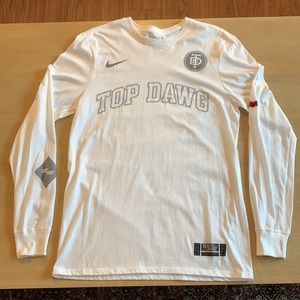 Nike x TDE White Long Sleeve Shirt - Medium - New without tags - Reflective
